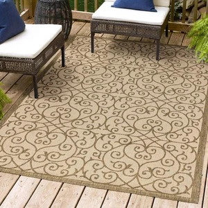 JONATHAN Y Madrid Vintage Filigree Beige/Brown 7 ft. 9 in. x 10 ft. Textured Rug - Picture 1 of 12
