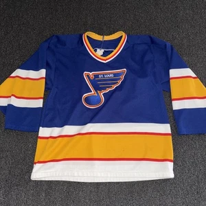 Vintage 80s 1987-1994 CCM Maska St Louis Blues NHL Jersey Adult Men's Medium M - Picture 1 of 10