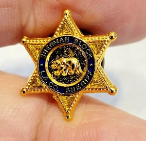 Vintage Sherman Block La. co. Sheriff Tie Pin  Badge - Picture 1 of 5