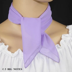 Sciarpa quadrata in chiffon trasparente stile anni 50 LAVANDA CHIARA per gonna barboncino/calzino hop - Foto 1 di 2