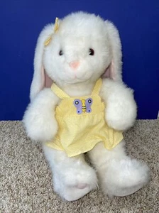 Golden Bear Co Vtg Plush Stuffed White Bunny Rabbit Easter 17” Sitting - Picture 1 of 11