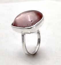 Solid 925 Sterling Silver Rose Quartz Gemstone Jewelry Ring - All SIZES