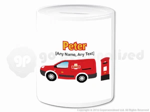 Personalised Gift Post Mail Van Money Box Bank Delivery Truck Driver Postman #1 - Picture 1 of 4