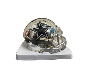 Troy Aikman Signed Dallas Cowboys (CHROME) Mini Helmet JSA - Picture 1 of 2