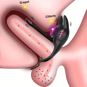 Vibrating Penis Ring for Men – Delay Ejaculation & Clitoral Stimulation Couples - Picture 1 of 10