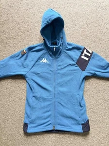 Vintage Kappa Italy Italia FIG Golf Women's Blue Zip Fleece Jumper Size Medium - Picture 1 of 16