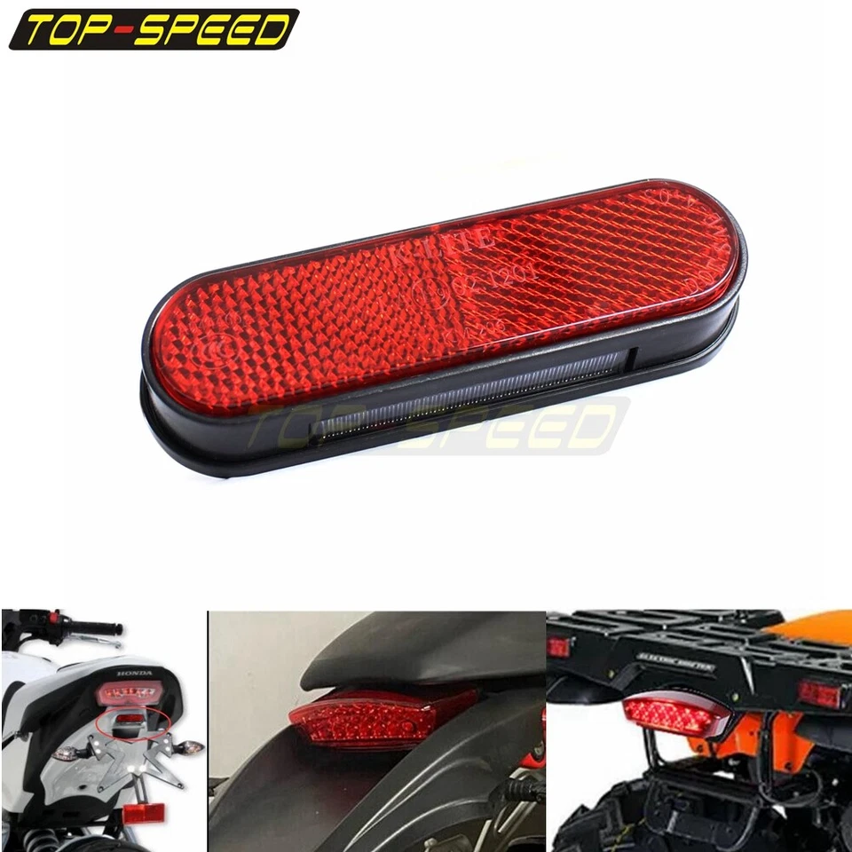 Reflector rojo indicador de luz de matrícula de motocicleta para Honda CB350 CR125R Foto 1 de 4