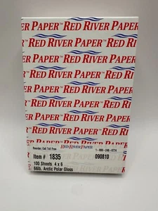 Red River Paper Item # 1835 66lb Arctic Polar Gloss 100 Sheets 4 x 6 Open Box - Afbeelding 1 van 5