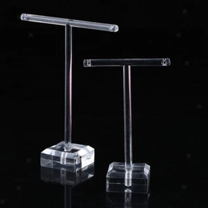 2PCS Acrylic T-Bar Dangle Drop Earring Holder Jewelry Display Stand for Earrings - Picture 1 of 11