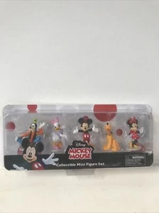 Disney Mickey Mouse Collectible Mini Figure Set Minnie Mickey Pluto Goofy Daisy - Picture 1 of 6