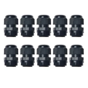 10 PCS Waterproof Compression Cable Gland Joints Wire Connector Nylon Plastic PA - Picture 1 of 9