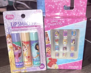 lip smacker disney princess confezione da 3 balsamo labbra + pressa sulle unghie - Foto 1 di 1