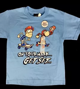 Camisetas híbridas azules en tu marca Get Set Go Monkey And Boy Skate Boarding - Imagen 1 de 6