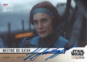 2020 Topps Now Katee Sackhoff  Signed Mandalorian 2  Star Wars Card Beckett BAS - Picture 1 of 3