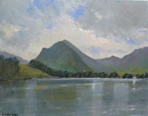 NEW ORIGINAL MALCOLM LUDVIGSEN Buttermere Lake District English Cumbria PAINTING - Picture 1 of 1
