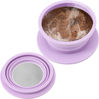 Cafeteira dobrável sem papel com filtro de malha de aço inoxidável, P - Imagem 1 de 4