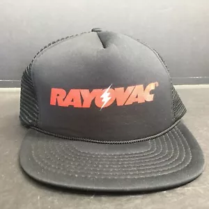 Vintage Rayovac Mesh Trucker Hat Black Snap Back - Bild 1 von 7