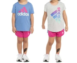 Adidas Kids' 3-piece Set, White, Blue Size 6 - Picture 1 of 5