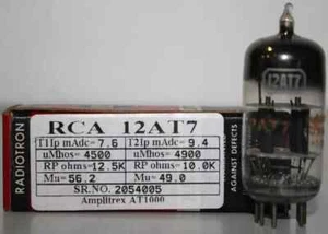 ECC81 12AT7 RCA "D" Getter Made In USA Amplitrex AT1000 Tested Qty 1Pc - Picture 1 of 9