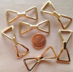 6 hebillas de metal en tono dorado de 1 5/8"" 40,5 mm de largo 7/16"" 11,5 mm de medida interior 7212 - Imagen 1 de 1