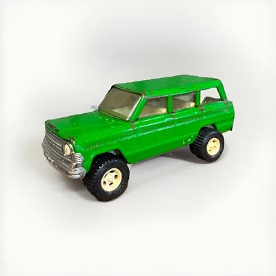 Vintage Tonka Jeep Green Tin Pressed Steel Truck Toy - Image 1 of 4
