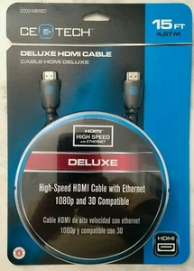 Cable HDMI de lujo de 15 pies CE Tech con Ethernet 0000-149-520 - Imagen 1 de 1