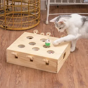 MEWOOFUN Mouse Catch Cat Toy Interactive Whack-a-mole Scratch Mice Game Playtime - Picture 1 of 9