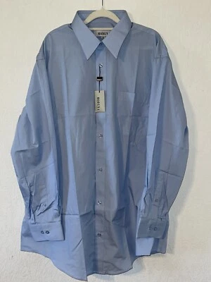Modena Blue Long Sleeve Button Down Shirt Size 18 34/35 NWT - Image 1 of 4