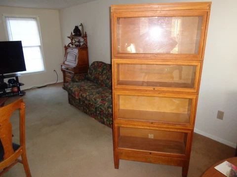 ANTIQUE GLOBE WERNICKE 4 STACK MISSION LIGHT OAK SECTIONAL BOOKCASE IRS Cover