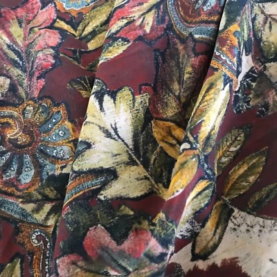 Tela de seda crepé 100 % seda pura 14 momme vintage floral 55" ancho 1 metro XX068 Foto 1 de 4