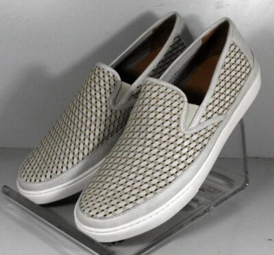 258638 SP50 TYLER LASER WEAVE MEN'S SHOES 9 M OFF WHITE LEATHER JOHNSTON MURPHY - Image 1 of 4