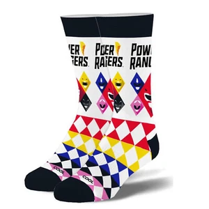 COOL SOCKS Men's Crew Socks - Power Rangers (UK 6-12 | EU 40-46) - Picture 1 of 2