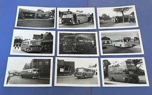 LOT x9 VINTAGE c1950s MIDLAND BUS PHOTOS ENGLAND BRITISH ! HAZLESTRINE STAFFORD - Picture 1 of 10