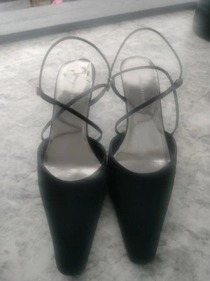 Zapatos de vestir Ann Marino negros con tacón grueso y correas talla 8,5 Foto 1 de 4