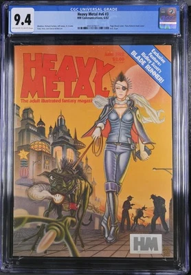 Heavy Metal v6 #3 (June 1982) Double Cover: Page Woods & Tony Roberts, CGC 9.4 - Image 1 of 2