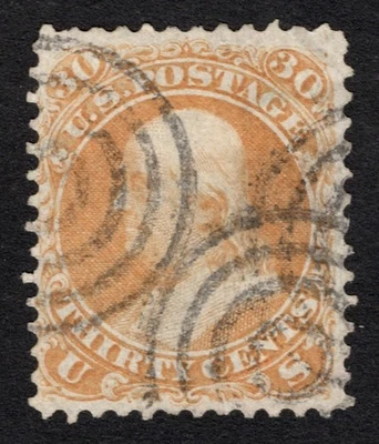 Estampilla postal Frankin 30c 1861 usada, Scott #71 Foto 1 de 3