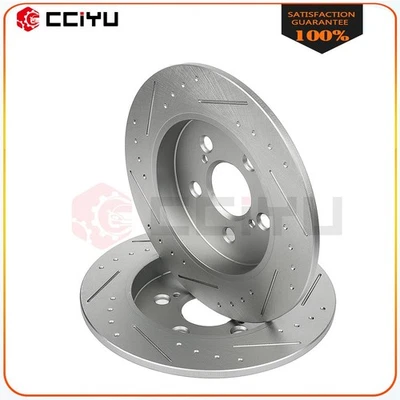 For 2011 2012 2013 2014-2017 Lexus CT200h 2x Rear Slotted Discs Brake Rotors Foto 1 de 4