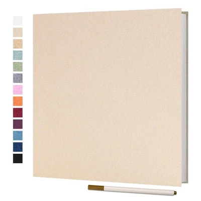 Selbstklebende Fotoalbum 10x15 Einkleben und zum Selbstgestalten Groß Leinen ... - Bild 1 von 4