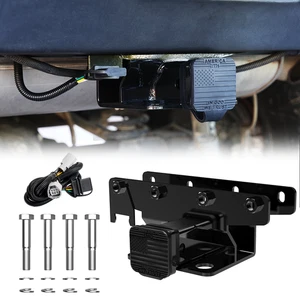 2" Tow Hitch Receiver Kit w/ Wiring Harness & Cover for 07-18 Jeep Wrangler JK - Picture 1 of 8