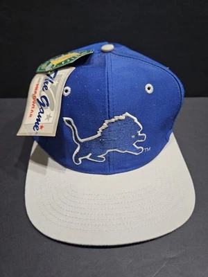 DETROIT LIONS RARO DE COLECCIÓN DEADSTOCK EL JUEGO CLÁSICO LOGO SOMBRERO AJUSTADO 7 1/4 *** Foto 1 de 4