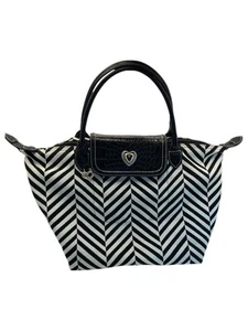 Brighton Purse Handbag Champ-like Style Black White Leather Handles - Picture 1 of 11