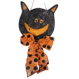 Cravate Peri Woltjer chat noir à pois à suspendre décoration Halloween dépistage Silvestri - Photo 1/22