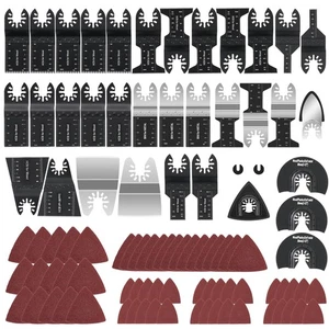 96Pack Oscillating Tool Blades, Multitool Kit for Wood, Metal, Plastics Cutti... - Picture 1 of 7