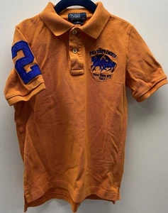 Vintage Polo Ralph Lauren Shirt Rugby Match Big Pony Rare #2 Youth Boys Sz 6 - Picture 1 of 10