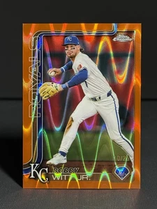 2025 topps chrome Bobby Witt jr orange raywave /25 Royals - Picture 1 of 2