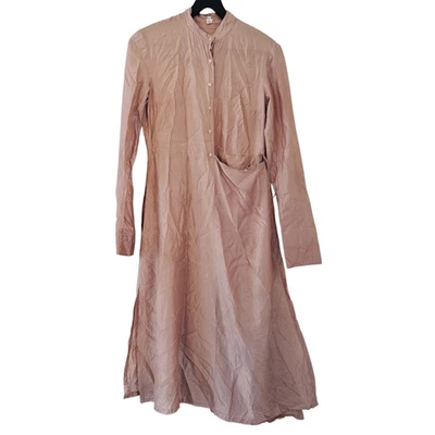 Vestido envolvente de seda con botones y cuello mandarín DOSA talla XS Foto 1 de 4