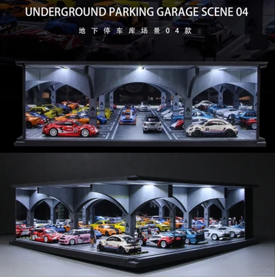 Diorama 1:64 Untergrund Garage Modell LED Lichit Parkplatz Modell Display Case - Bild 1 von 4
