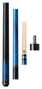 KODA KD32 Pool Cue – Blue-Stained Curly Maple – Linen Wrap – 12.75mm Maple Shaft - Picture 1 of 1