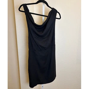 Free People Women Black Mini Dress Toga Sleeveless Draped Low Back Small NWT - Picture 1 of 4