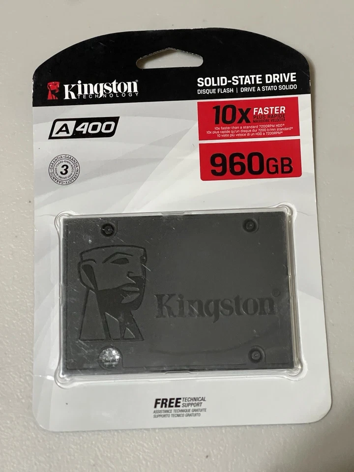 Kingston A400 960GB SATA 3 2.5" Internal SSD SA400S37/960G - HDD Replacement for - Image 1 of 1